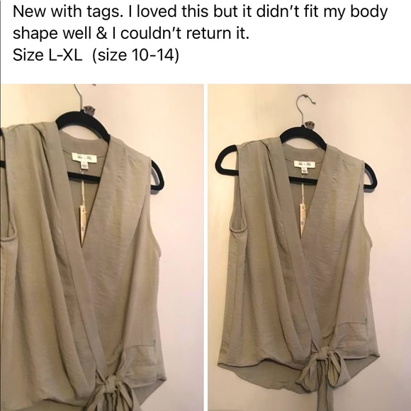 Sage green wrap blouse - Picture 1 of 1